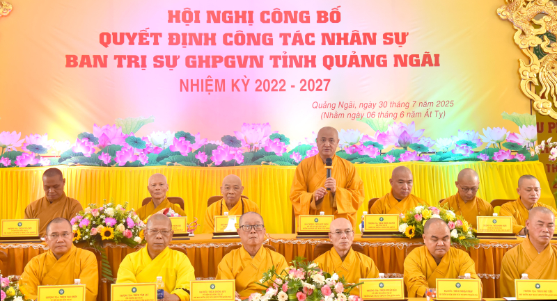 PG Quảng Ngãi: Hội nghị Trao quyết định nhân sự Ban Trị sự Phật giáo tỉnh Quảng Ngãi sau sáp nhập.